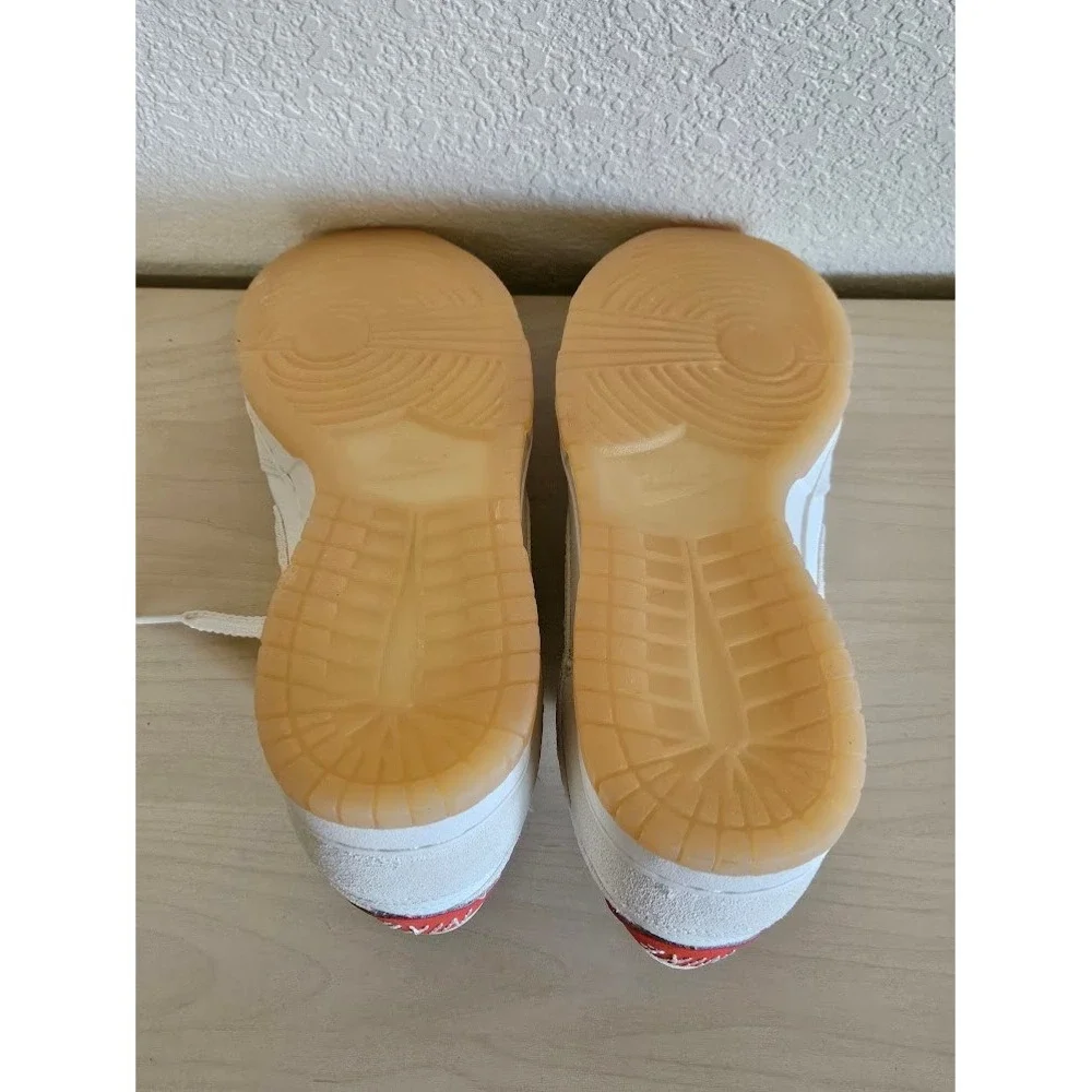 Nike Dunk Low Friendship Knot Sneakers Women Size 10 White Cream Red